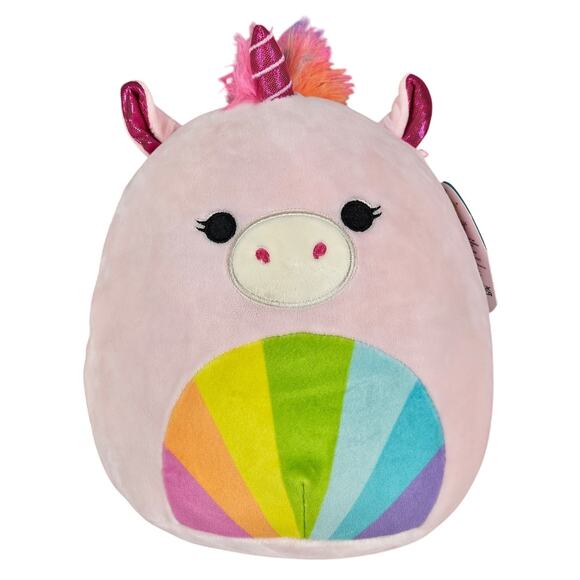 SQUISHMALLOWS ORIGINAL AMOR UNISEX PINK RAINBOW UNICORN PLUSH TOY ONE SIZE 2021 - Picture 1 of 10